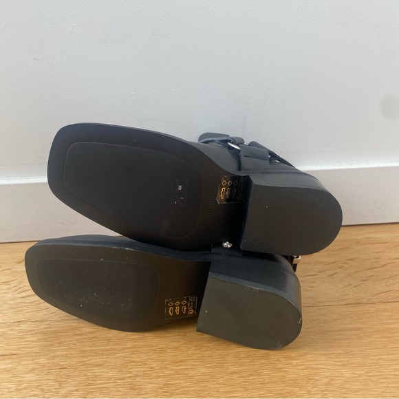 NEW GANNI Black Low Cut Biker Chelsea Boots Size 6 - Picture 5 of 10